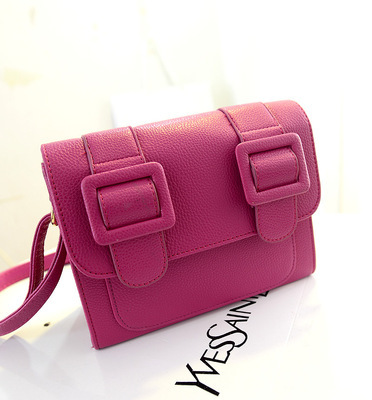 大扣日韩甜美校园小清新纯色单肩斜跨潮包 时尚与实用的完美结合